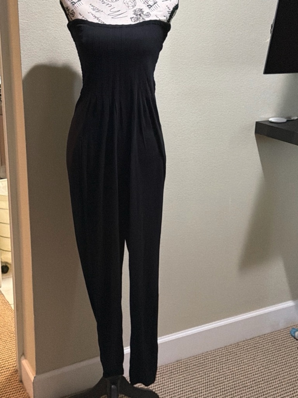 Black Strapless Jumpsuit